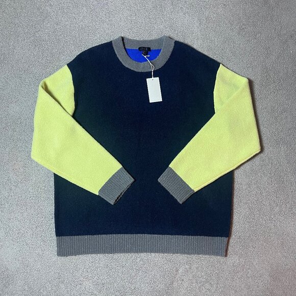 COS Wool Blend Color Block Crewneck Sweater Men's X-Large MSRP $125 - Picture 1 of 5